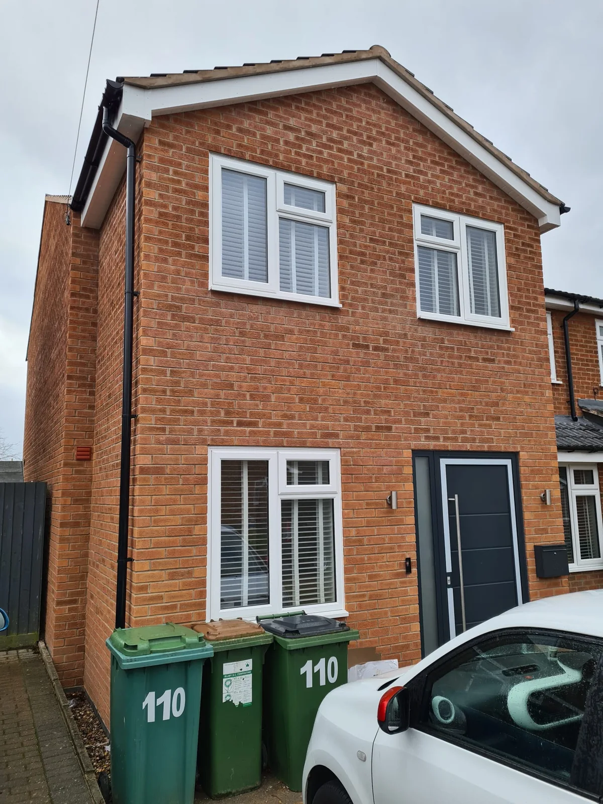 Completed brick residential property exterior