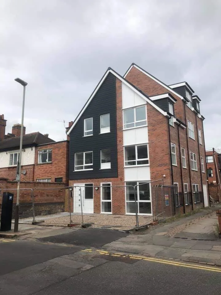 Completed residential development front elevation